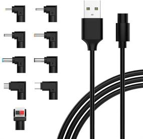 img 4 attached to 🔌 IBERLS Universal 5V DC Power Cable with 9 Connector Tips - USB to 5.5x2.1mm Plug Charging Cord (Includes 5.5x2.5mm, 4.0x1.7mm, 3.5x1.35mm, 2.5x0.7mm, 3.0x1.1mm, Micro, Type-C, LED Terminal)