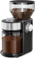 ☕ versatile electric burr coffee grinder with 18 adjustable grind settings for espresso, drip coffee & percolator brewing logo