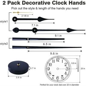 img 2 attached to ⏰ Stylish EMOON 2 Pair Hands 3D Clock Movement: Create Your Own Large Wall Clock in Black-Gold for Home Art Decor