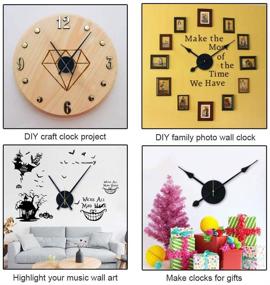 img 3 attached to ⏰ Stylish EMOON 2 Pair Hands 3D Clock Movement: Create Your Own Large Wall Clock in Black-Gold for Home Art Decor
