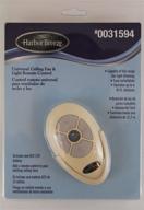 🔋 harbor breeze ivory ceiling fan & light remote control with receiver and battery - model #0031594 логотип