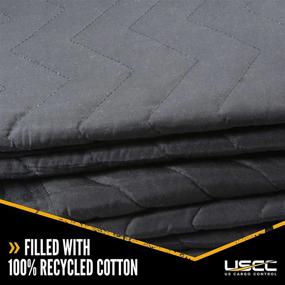 img 2 attached to 🔇 96x80 Large Sound Dampening Blanket - Black Cotton/Polyester Blend - Machine Washable - 12 lbs - US Cargo Control