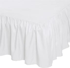 img 3 attached to 🛏️ Stylish and Soft Amazon Basics Ruffled Bed Skirt - Queen Size, 16" Drop, White