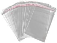 🎁 packaging perfection: 100 pcs self seal clear cello cellophane bags for apparel & gifts logo