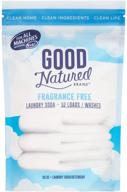 🌿 all-natural eco-friendly laundry soda, fragrance-free (unscented) - 30oz (52 loads) - compatible with normal and high efficiency washers - good natured brand detergent logo