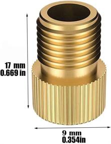 img 3 attached to 4-Pack TyphoonX Presta to Schrader Bike Valve Adaptors: French UK to US Brass Adapter Converters