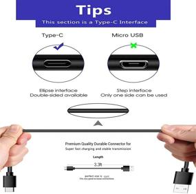 img 2 attached to 🔌 High-Quality USB-C Charger Cord for Sony WH-1000XM4, WH-1000XM3, WF-1000XM4, WH-XB900N, WH-CH510, AKG Y400 Y600NC, Bose NCH700 Wireless Headphones - 3.3FT, Black