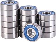 🛹 high-performance 16 pack 608-2rs skateboard bearings: fast, smooth & silent with long life. perfect fit for longboards, inline skates, scooters, and more! логотип