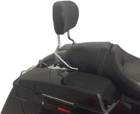 img 3 attached to 🛵 AUFER Chrome Detachable Backrest Sissy Bar Upright Passenger Backrest With Pad for Harley Touring Road King Street Glide Electra Glide Road Glide FLHR FLHX FLHT FLTR 2009-2020