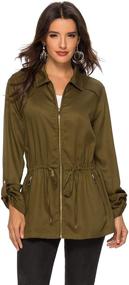 img 4 attached to Escalier Lightweight Drawstring Removable Military Women's Clothing for Coats, Jackets & Vests