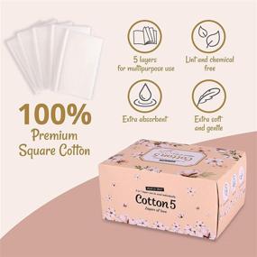 img 1 attached to 🌸 Soft and Gentle Facial Cotton Pads – 80pcs | Suitable for All Skin Types – Use for Toner, Makeup Removal, and Essence | Extra Absorbent Cotton Pads for Face and Neckline