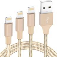 🔌 mfi сертифицированный кабель lightning 3pack - 6ft серый зарядный кабель для iphone 12 se 2020 11 xs max xr x 8 7 6s 6 plus 5s ipad pro ipod airpods - долговечное и надежное зарядное устройство логотип