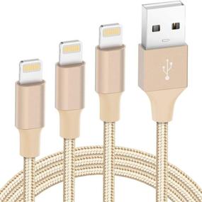 img 4 attached to 🔌 MFi сертифицированный кабель Lightning 3Pack - 6ft Серый зарядный кабель для iPhone 12 SE 2020 11 Xs Max XR X 8 7 6S 6 Plus 5S iPad Pro iPod Airpods - Долговечное и надежное зарядное устройство