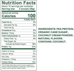 img 2 attached to 🌱 Vega Protein Made Simple - Vanilla, Stevia Free Vegan Plant Based Protein Powder - Healthy, Gluten Free, Pea Protein for Women and Men - 9.2 Ounces (10 Servings)