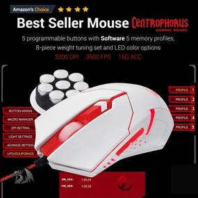 img 2 attached to 🎮 Redragon S101 Wired Gaming Keyboard and Mouse Combo: RGB Backlit Keyboard with Multimedia Keys, Wrist Rest, and 3200 DPI Red Backlit Mouse for Windows PC Gamers - White