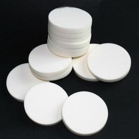 img 4 attached to 🌟 AKOAK 20pcs Round Soft Sponge Cosmetic Puffs for Flawless Makeup Application – White Color/20