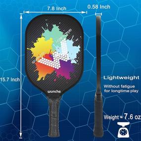 img 1 attached to 🏓 Wunche Pickleball Paddles Set | USAPA Approved Lightweight Graphite Pickleball Rackets | 4 Pickleball Balls & Carry Bag | Polypropylene Honeycomb Core | Paddle Ball Set for Improved SEO