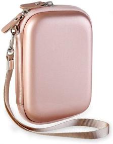 img 1 attached to 🌸 Rose Gold Hard Carrying Case for 1TB 2TB 3TB 4TB WD Elements My Passport/Seagate Expansion Backup Plus Slim Portable External Hard Drive, USB 3.0 Portable HDD Storage Travel Bag by Canboc