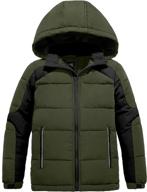 🧥 stay warm in style: zshow hooded winter puffer quilted boys' clothing and jackets & coats logo