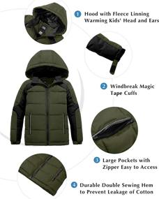 img 1 attached to 🧥 Stay Warm in Style: ZSHOW Hooded Winter Puffer Quilted Boys' Clothing and Jackets & Coats