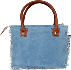 img 1 attached to 👜 Unique Upcycled Cowhide Radiant Leather: Crossbody Women's Handbags & Wallets