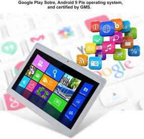 img 1 attached to 📱 10 inch Android Tablet, 9.0 Pie, 4GB RAM, 32GB Storage, IPS HD Display, Quad Core Processor, Wi-Fi