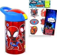 🕷️ spidey and friends stainless steel water bottle bundle: marvel spiderman design for home, school, and sports логотип