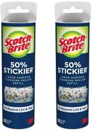 🐾 scotch-brite large surface 8" lint roller refills (120 sheets) - pet hair remover value pack logo