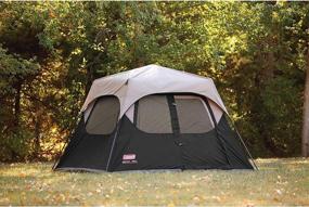 img 2 attached to 🏕️ Enhanced Brown/Black Rainfly Accessory for 4-Person Instant Tent by Coleman