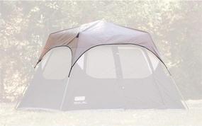 img 3 attached to 🏕️ Enhanced Brown/Black Rainfly Accessory for 4-Person Instant Tent by Coleman