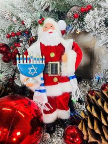 img 3 attached to 🎅 Santa's Workshop 12" Hanukkah Santa, Red - A Festive Twist for Your Jewish Holiday Season!