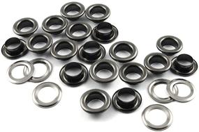 img 4 attached to 🔩 High-Quality CRAFTMEMORE 1/4" Gunmetal Black Grommets Eyelets with Washers for Bead Cores, Clothes, Leather, Canvas - Set of 100