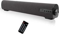 versatile sound bar: phones/pc/tv/home theater | wired & wireless bluetooth 4.2 | 16.9inches | dual 5w speakers | outdoor/indoor bluetooth stereo speaker with aux/rca/tf card and remote control logo