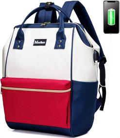 img 4 attached to 🎒 MOCFACE Laptop Backpack with USB Charging Port - Ideal Travel Companion for 15" Laptops