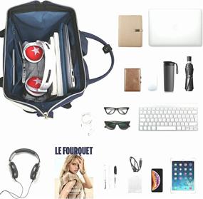 img 1 attached to 🎒 MOCFACE Laptop Backpack with USB Charging Port - Ideal Travel Companion for 15" Laptops