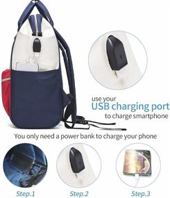 img 2 attached to 🎒 MOCFACE Laptop Backpack with USB Charging Port - Ideal Travel Companion for 15" Laptops