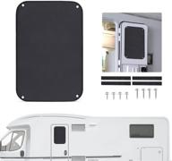 🚐 snowyfox rv camper entry door window shade - blackout fabric privacy screen cover for motorhome, trailer & camper logo