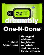 🌿 dreambly natural laundry detergent sheets - organic hypoallergenic 6-in-1 solution for washer and dryer: detergent, stain remover, whitener, brightener, fabric softener, anti-static - one-n-done | 40 sheets, 1 pack logo