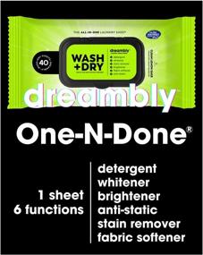 img 4 attached to 🌿 Dreambly Natural Laundry Detergent Sheets - Organic Hypoallergenic 6-in-1 Solution for Washer and Dryer: Detergent, Stain Remover, Whitener, Brightener, Fabric Softener, Anti-Static - One-N-Done | 40 Sheets, 1 Pack