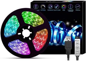 img 4 attached to 🌈 WOTECH RGB USB LED Light Strip 2M - Enhance Your TV, PC, Laptop, and Desktop Monitors with Vibrant Backlighting