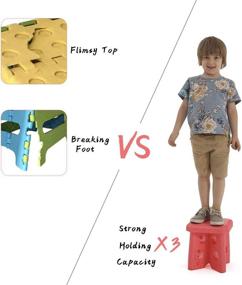 img 1 attached to 🪜 Huisun Step Stool for Kids: Foam Sturdy Stepping Stools for Adults, Kitchen, Bathroom – Waterproof & Portable Outdoors, Easy to Assemble (Red)