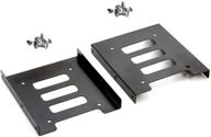 saisn hdd ssd mounting bracket 2.5 to 3.5 adapter hard drive holder (pack of 2) - efficient storage solution for single drives logo