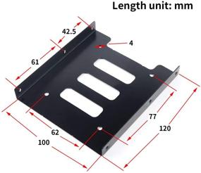 img 2 attached to Крепление для Saisn HDD SSD, адаптер 2.5 до 3.5 держатель жесткого диска (набор из 2 штук) - эффективное решение для хранения одиночных накопителей.