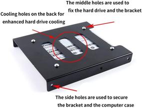 img 1 attached to Крепление для Saisn HDD SSD, адаптер 2.5 до 3.5 держатель жесткого диска (набор из 2 штук) - эффективное решение для хранения одиночных накопителей.