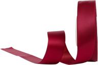 🎀 1.5" x 25 yard satin ribbon rolls - satin fabric ribbon for embellishments, christmas bows, crafts, gifts, parties, weddings, garlands, decor, wine logo