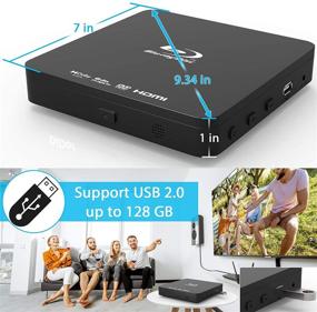 img 1 attached to 📀 Portable Super Mini Blu-ray Disc Player for TV, 1080P HD DVD Player with Remote Control and HDMI AV Cable - Supports USB Input and PAL/NTSC