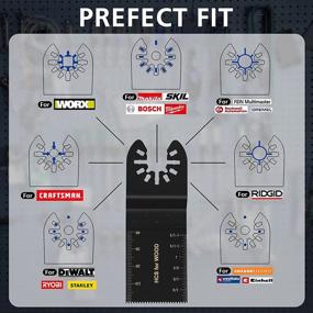 img 2 attached to Zeekech Oscillating Saw Blades: Versatile Multi-Tool Blades with 102pcs, Compatible with Top Brands – Dewalt, Milwaukee, Makita, Ryobi, Bosch