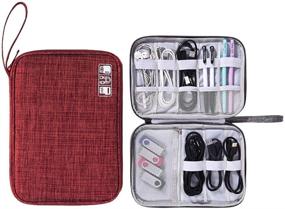 img 4 attached to 🔌 Muyasea Travel Cord Organizer: Compact Bag for Electronics, Cables, Chargers & More!