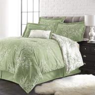 ✨ sl spirit linen home foliage collection comforter set - oversized reversible bedding, pre-washed for extra softness, queen, sage ivory - est. 1988 logo