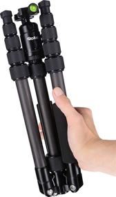 img 1 attached to Rollei Compact Traveler No. 1 Carbon - Ultra-Lightweight Travel Tripod (2.16 lb) - Arca Swiss Compatible - Monopod Function - Carbon - Black